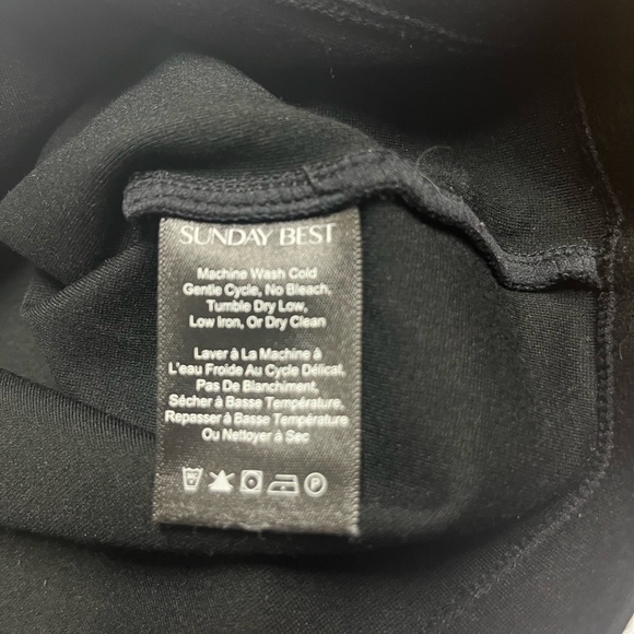 Sunday Best Black Sheath Mini Dress Crew Neck - Picture 4 of 5